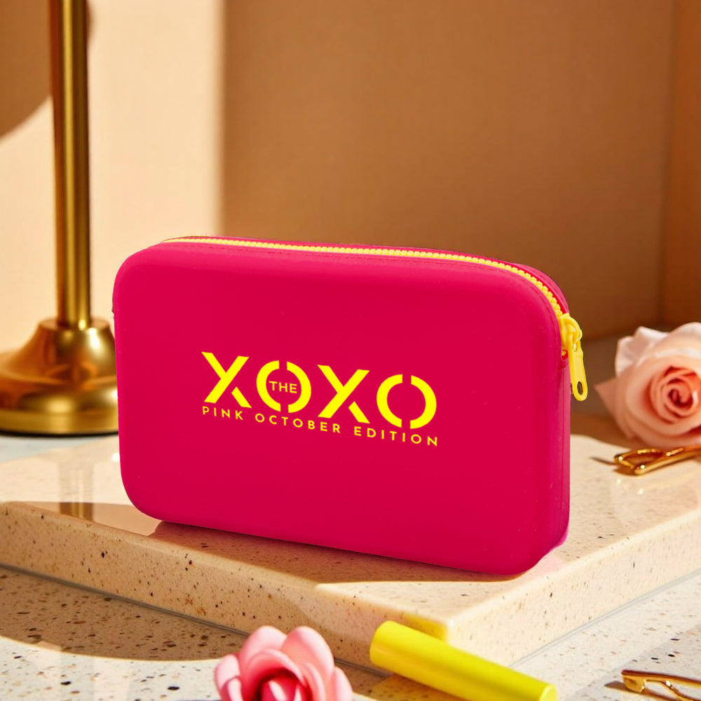 Nepropustná silikonová taštička TheXOXO Růžový říjen – limitovaná edice